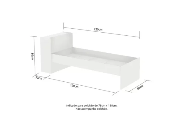 CAMA SOLTEIRO  C/ CABECEIRA BÁU - Image 3