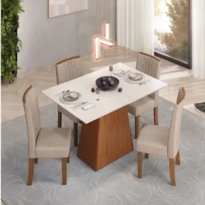Conjunto de Mesa Dulce com 4 Cadeiras