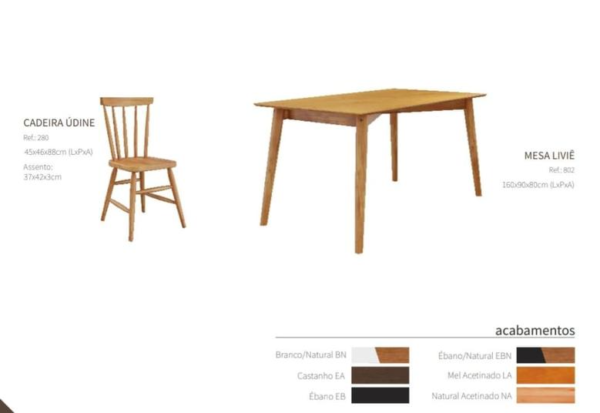 Cadeira Udine + Mesa livie - Image 2