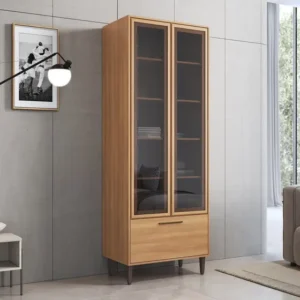 Jade Cristaleira 80cm 2 Portas de Vidro 1 Gaveta - Delmarco Móveis